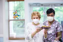 senior and nurse
