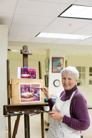 Maja Keech Painting and Smiling